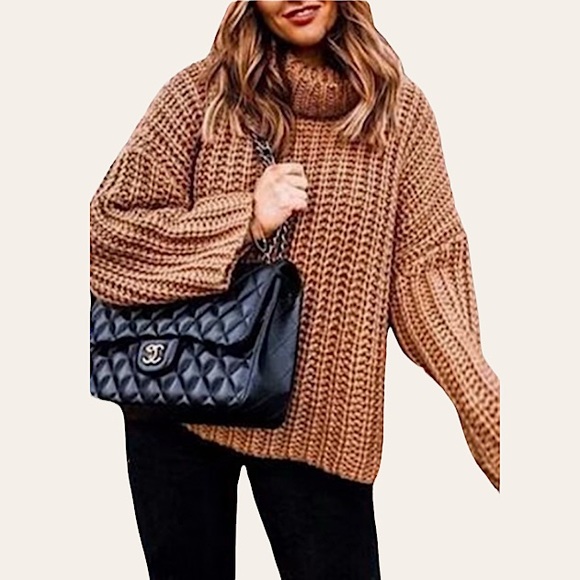 Zara Turtleneck Knit Sweater M - Picture 4 of 15